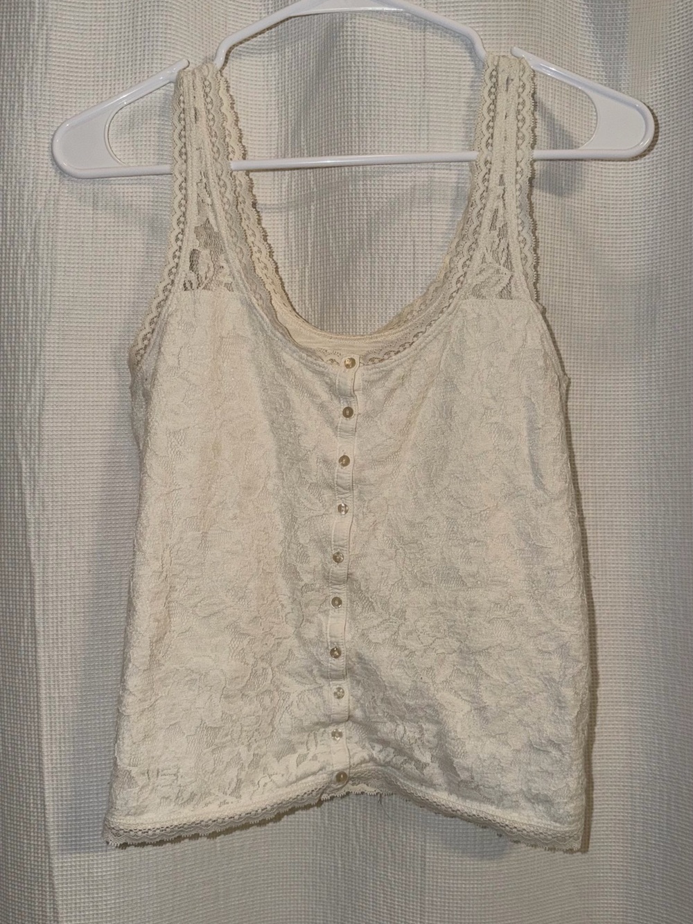 Vintage Y2K Hollister Lace Tank Top with Button Front